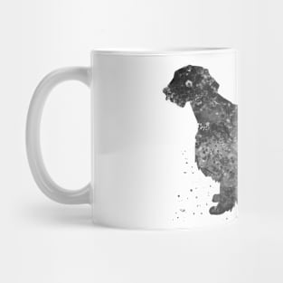 welsh springer spaniel black and white art Mug